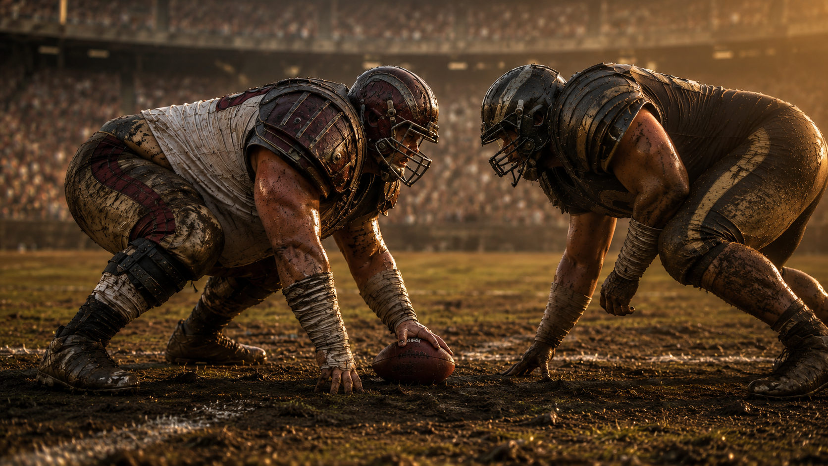God of the Trenches presiding over a football game
